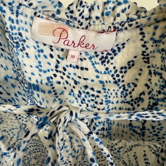 Parker Blue Printed Exie Blouse - Picture 7 of 8